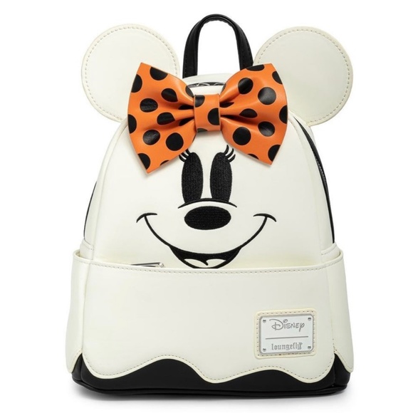 Longefly‎ Disney Ghost Minnie Glow in the Dark Mini Backpack, Wallet, Ears & Pin